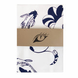 Tea towel set with lucky koi screen print on panama cotton, designed by Curious Lions and made in the UK. These keep their shape and colour.